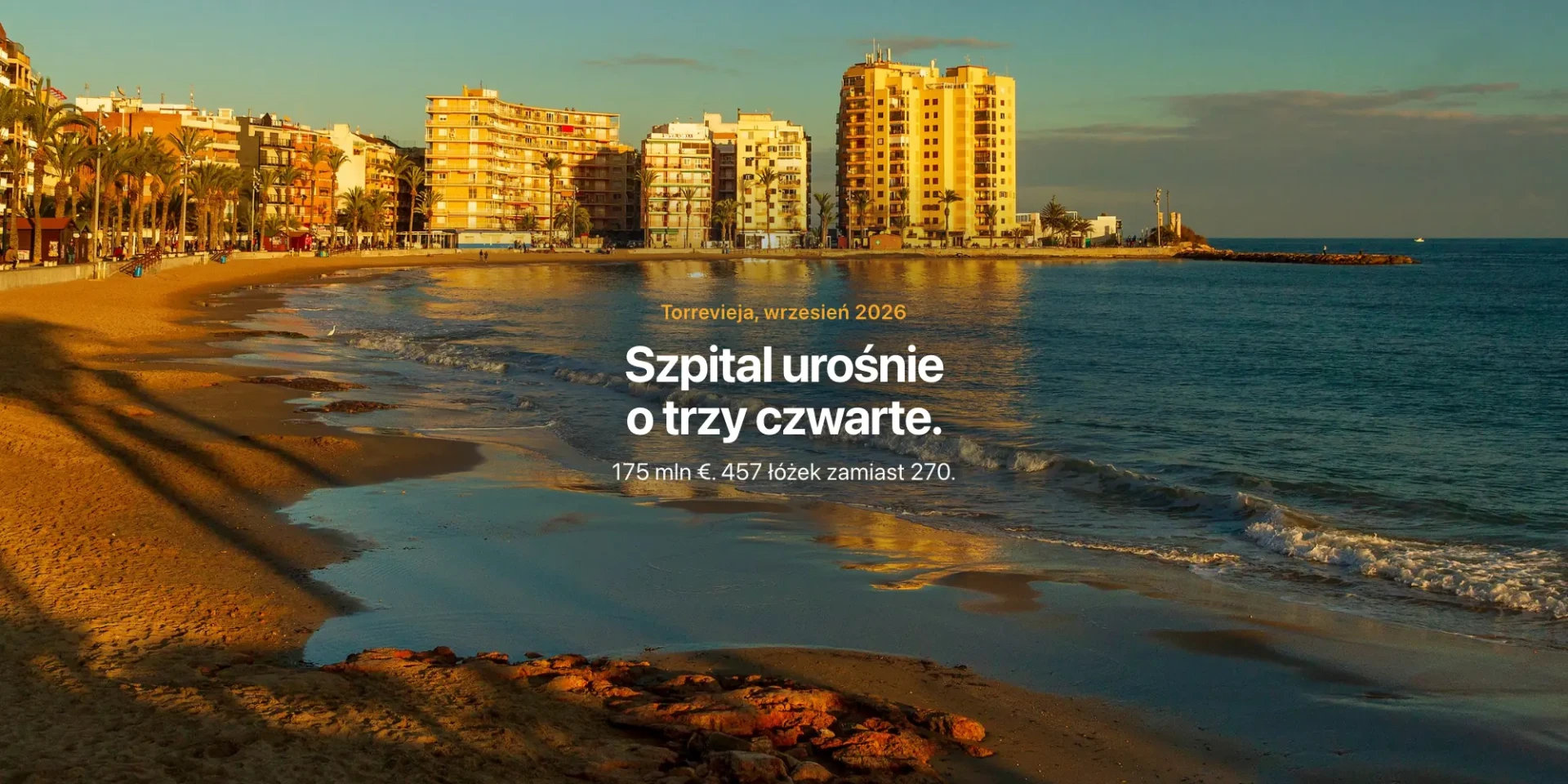 Szpital w Torrevieji: rozbudowa za 175 mln € i 187 łóżek