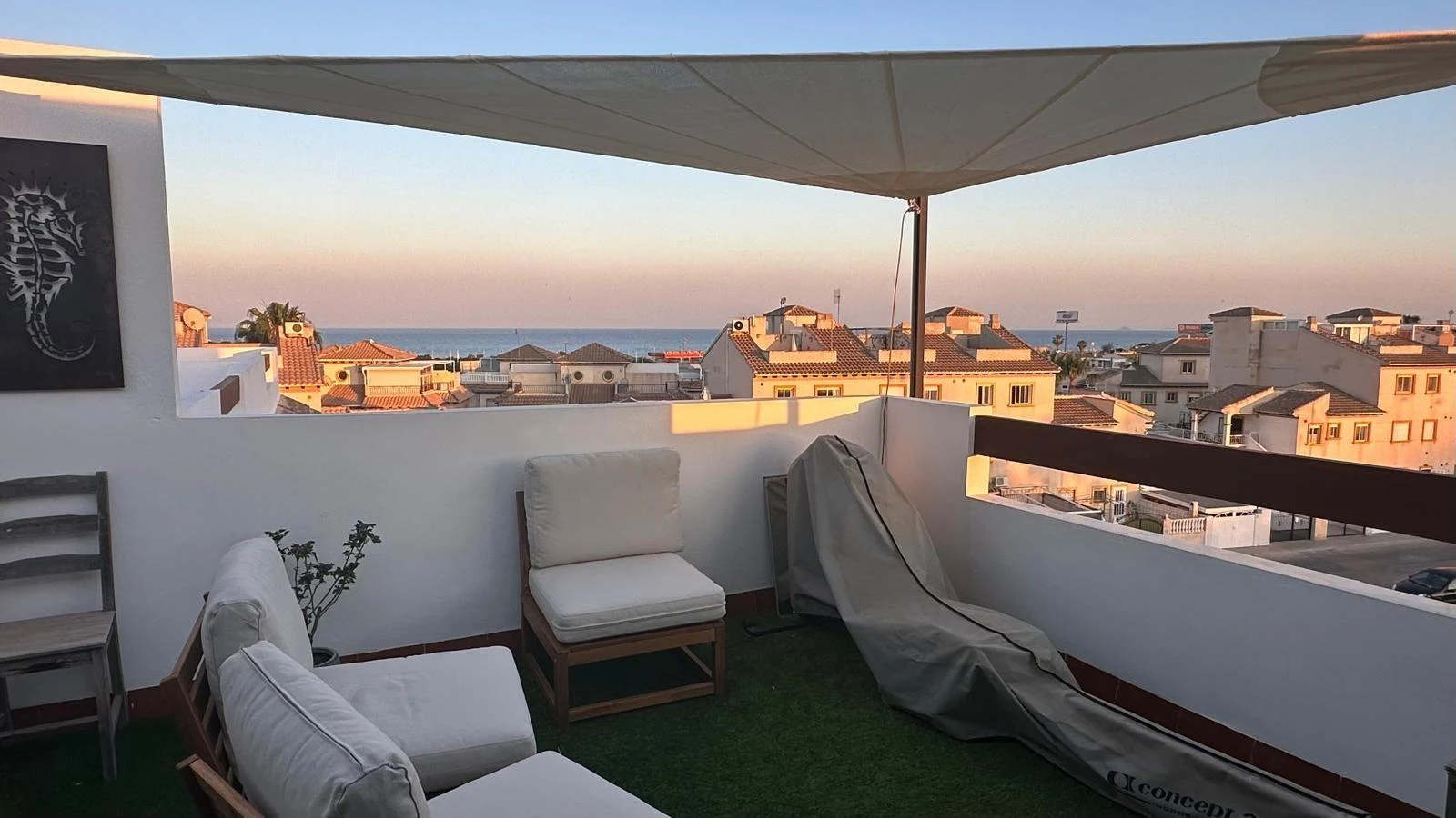 Penthouse w La Ciñuelica, Orihuela Costa, widok na morze